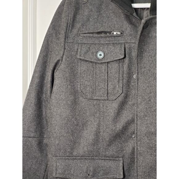Structure Men’s Charcoal Wool Blend Field Jacket – Size L – Multi-Pocket - Picture 4 of 12